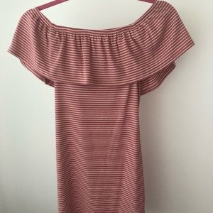 Off the shoulder stripe dress